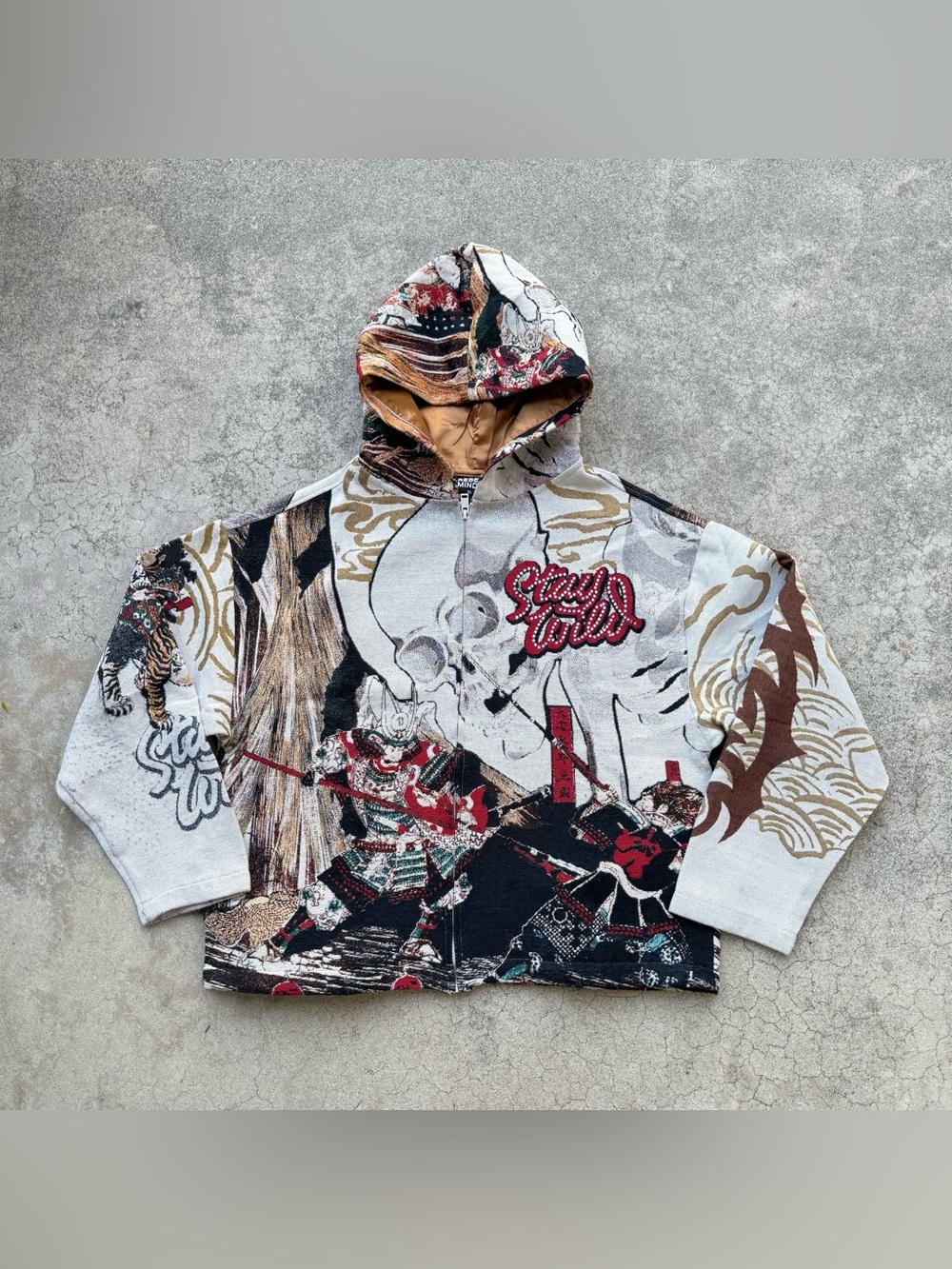 REBEL MINDS ‘STAY WILD’ Tapestry Zip Up Hoodie